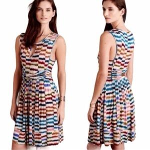 Anthropologie Meave Sennebec Dress Multicolor Sleeveless Resortwear Spring Dress